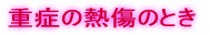 熱傷(やけど)の程度を調べる